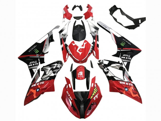 Carenados Moto BMW S1000RR 2015-2016 - Plata Rojo Negro Verde Monstruo Isle of Man