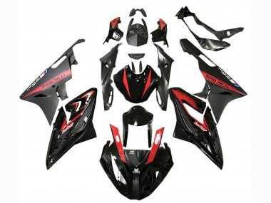 Carenados Moto BMW S1000RR 2015-2016 - Rojo Negro Brillante Negro Mate