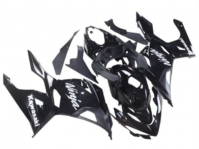 Carenados Moto Kawasaki Ninja 400 2018-2024 - Negro Brillante Negro Mate Blanco Calcomanías