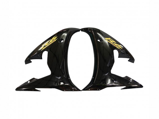 Carenados Moto Yamaha YZF R6 2003-2004 - Negro Brillante Oro Calcomanías