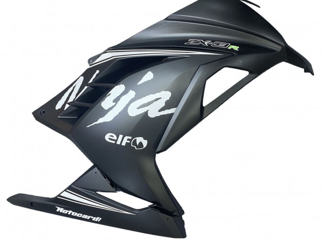 Carenados Moto Kawasaki EX300 2013-2024 - Negro Mate Blanco Elf Nieve