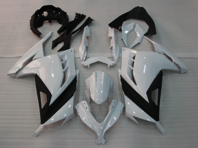 Carenados Moto Kawasaki EX300 2013-2024 - Blanco Brillante Negro