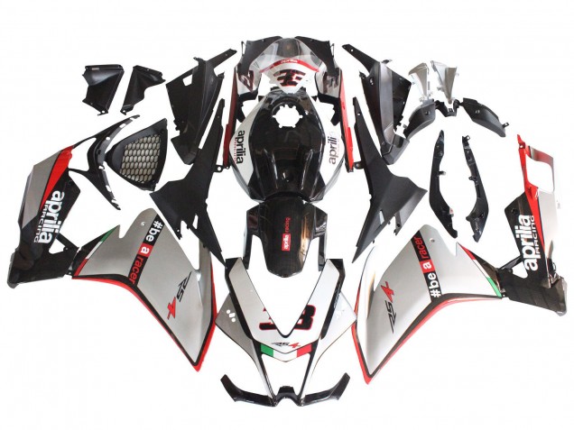 Carenados Moto Aprilia RS4 50 125 2012-2018 - Plata Rojo Negro Brillante