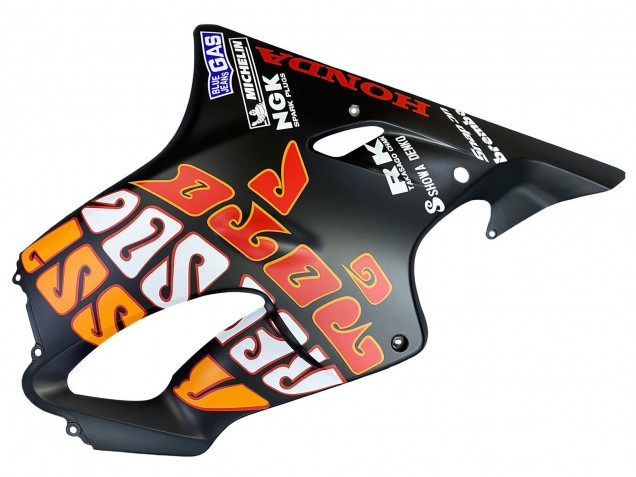 Carenados Moto Honda CBR600 F4i 2004-2007 - Negro Mate Naranja Rossi