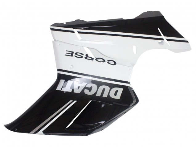 Carenados Moto Ducati 848/1098/1198 2007-2014 - Blanco Negro Brillante Corse