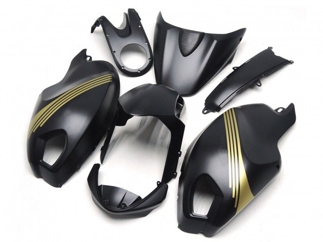 Carenados Moto Ducati Monster 696 796 1100 1100S 2008-2012 - Negro Mate Oro