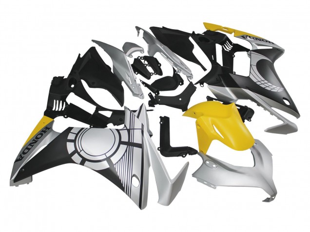 Carenados Moto Honda CBR500R 2013-2015 - Plata Amarillo Negro Mate