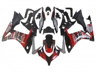 Carenados Moto Honda CBR500R 2013-2015 - Rojo Plata Negro Brillante