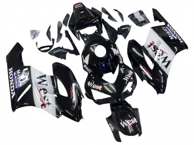 Carenados Moto Honda CBR1000RR 2004-2005 - Negro Brillante Blanco West