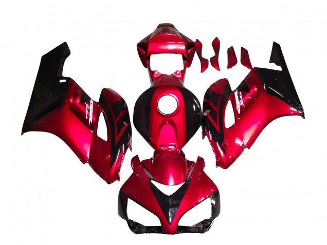 Carenados Moto Honda CBR1000RR 2004-2005 - Rojo Negro Brillante Raya