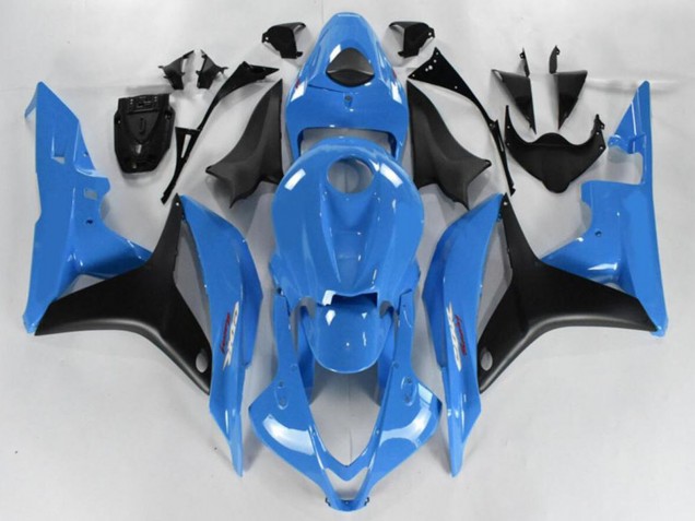Carenado Moto Honda CBR600RR 2007-2008 - Azul Claro Negro Brillante