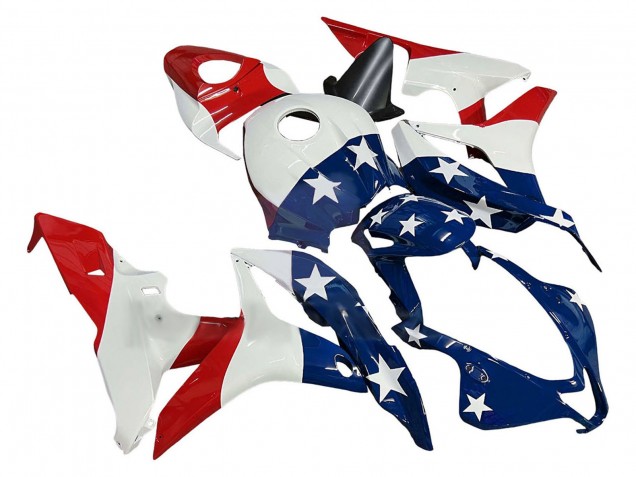 Carenados Moto Honda CBR600RR 2007-2008 - Blanco Azul Rojo Estrella