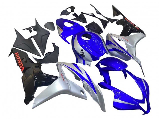 Carenados Moto Honda CBR600RR 2007-2008 - Plata Azul Negro Brillante Carrera