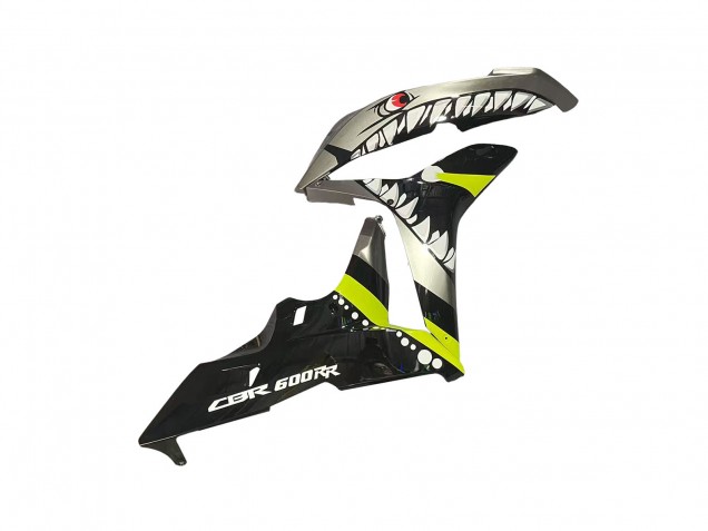 Carenados Moto Honda CBR600RR 2007-2008 - Gris Fluorescent Amarillo Tiburón