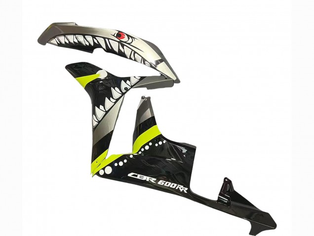 Carenados Moto Honda CBR600RR 2007-2008 - Gris Fluorescent Amarillo Tiburón