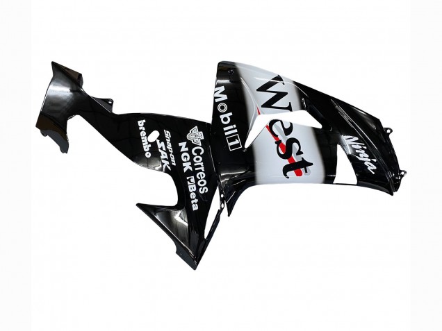 Carenados Moto Kawasaki ZX10R 2006-2007 - Negro Brillante Blanco West