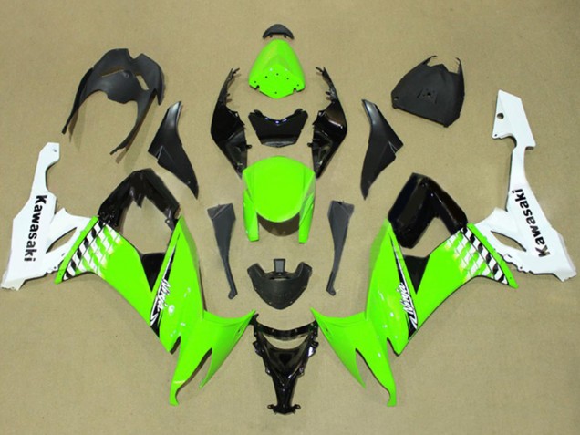 Carenado Moto Kawasaki ZX10R 2008-2010 - Blanco Verde Negro