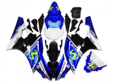 Carenados Moto Yamaha YZF R6 2006-2007 - Azul Blanco Negro Verde MoviStar ENEOS Yamalube 46