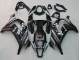 Carenados Moto Kawasaki ZX10R 2011-2015 - Negro Brillante Blanco Elf Nieve Calcomanía