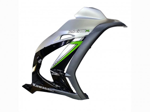 Carenado Moto Kawasaki ZX10R 2016-2020 - Plata Verde Negro
