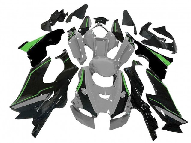 Carenado Moto Kawasaki ZX10R 2021-2025 - Gris Verde Negro