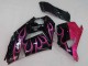 Carenados Moto Kawasaki ZX14R ZZR1400 2006-2011 - Negro Brillante Rojo Rosa Llama