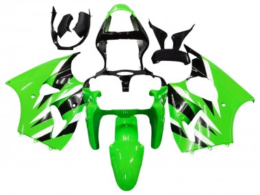 Carenados Moto Kawasaki ZX6R 2000-2002 - Verde Blanco Negro