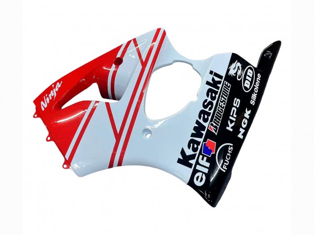 Carenados Moto Kawasaki ZX6R 2000-2002 - Blanco Rojo Negro