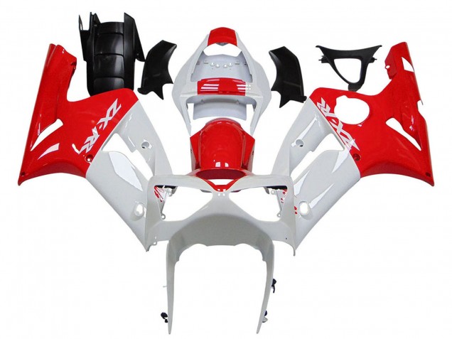 Carenados Moto Kawasaki ZX6R 2003-2004 - Blanco Rojo