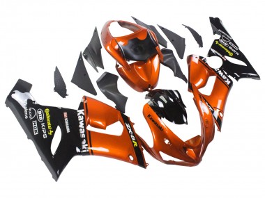 Carenado Moto Kawasaki ZX6R 2005-2006 - Naranja Negro