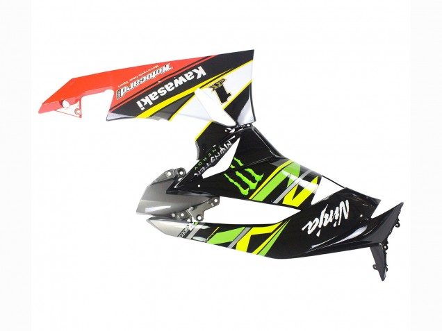 Carenados Moto Kawasaki ZX6R 2009-2012 - Verde Negro Brillante Amarillo Blanco Rojo Elf Monstruo