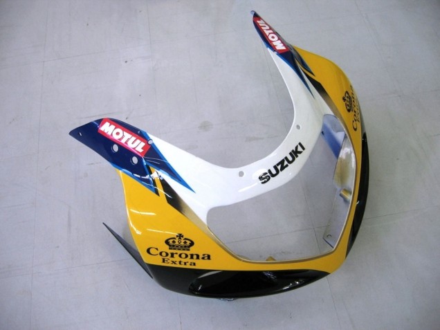 Carenados Moto Suzuki GSXR1000 2000-2002 - Amarillo Azul Oscuro Blanco Motul Corona