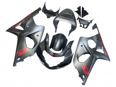 Carenados Moto Suzuki GSXR1000 2000-2002 - Gris Mate Rojo Calcomanía