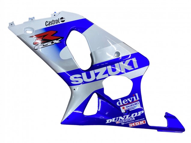 Carenados Moto Suzuki GSXR1000 2000-2002 - Azul Blanco Plata Castrol Dunlop