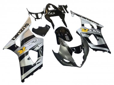 Carenados Moto Suzuki GSXR 1000 2003-2004 - Negro Brillante Plata Gris Amarillo