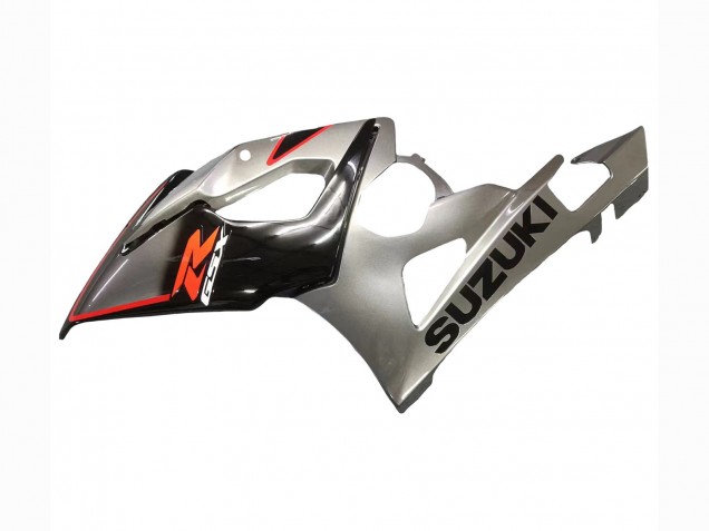 Carenado Moto Suzuki GSXR 1000 2005-2006 - Plata Negro Rojo