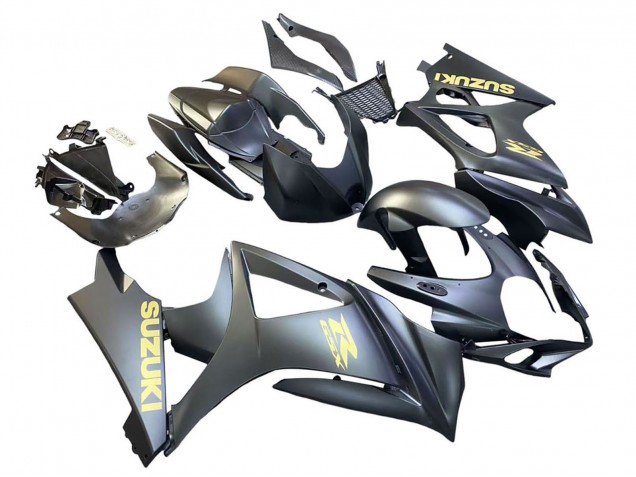Carenados Moto Suzuki GSXR 1000 2007-2008 - Negro Mate Oro Calcomanía