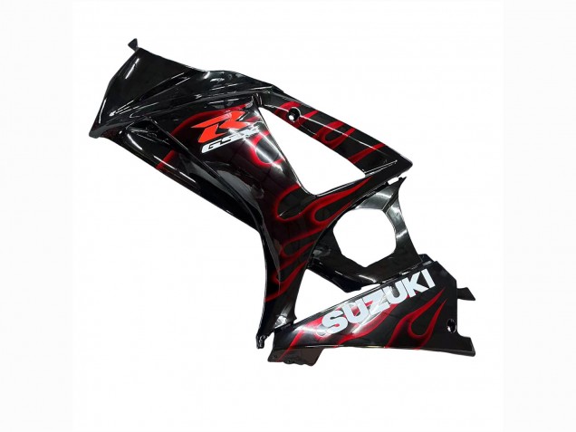 Carenados Moto Suzuki GSXR 1000 2007-2008 - Negro Rojo Llama