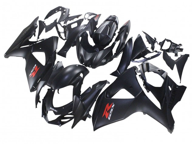 Carenados Moto Suzuki GSXR 1000 2007-2008 - Negro Mate Rojo Calcomanía