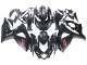 Carenados Moto Suzuki GSXR 1000 2007-2008 - Negro Mate Rojo Calcomanía