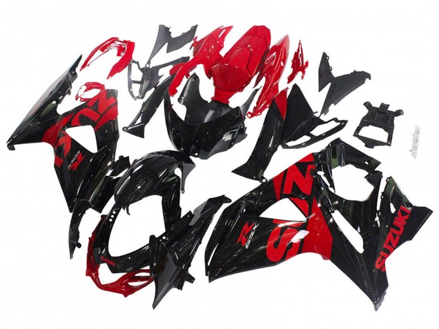 Kits Carenado Moto Suzuki GSXR 1000 2009-2016 - Negro Brillante Rojo