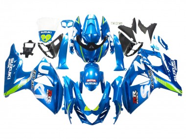 Carenados Moto Suzuki GSXR 1000 2009-2016 - Azul Claro Verde Motul 29 Ecstar