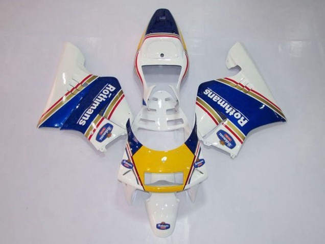 Carenados Moto Honda NSR250R MC28 P4 1994-1996 - Blanco Azul Amarillo Oro Rothmans