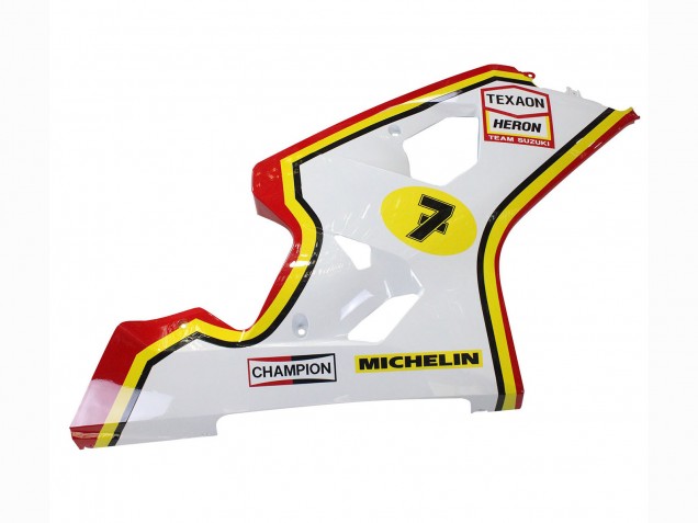 Carenados Moto Suzuki GSXR 600 / GSXR 750 2004-2005 - Blanco Rojo Amarillo Michelin Texaon Heron 7