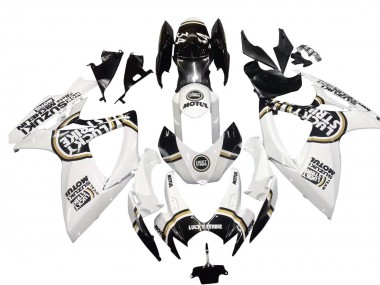 Carenados Moto Suzuki GSXR 600 / GSXR 750 2006-2007 - Blanco Negro Lucky Strike Motul
