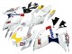 Carenados Moto Suzuki GSXR 600 / GSXR 750 2006-2007 - Blanco Rojo Amarillo Motul
