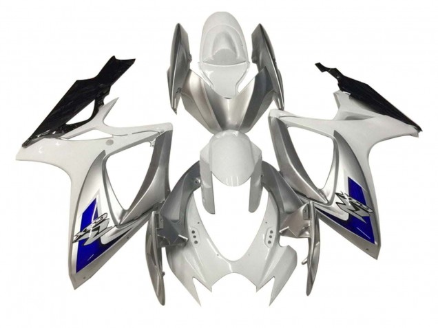 Carenados Moto Suzuki GSXR 600 / GSXR 750 2006-2007 - Blanco Plata Azul Negro