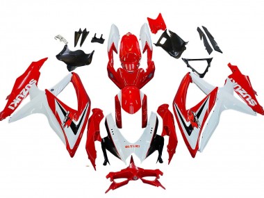 Carenados Moto Suzuki GSXR 600 / GSXR 750 2008-2010 - Blanco Rojo Negro