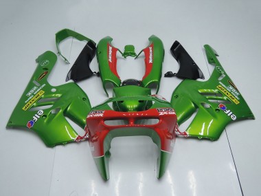 Carenados Moto Kawasaki ZX9R 1994-1997 - Verde Rojo Elf Dunlop