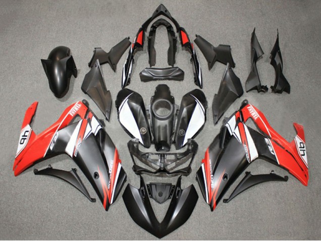 Carenados Moto Yamaha YZF R3/R25 2015-2018 - Blanco Rojo Negro Mate 46